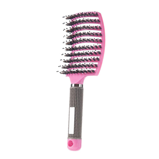 Hairstreaq Detangling Brush, Wet Dry Detangler Hair Brushes, Vented Detangling Brush, Fast Drying Styling Massage Hairbrush for Women & Kids’ Long, Thick, Thin, Curly & Tangled Hair (Pink)
