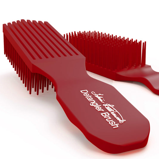 Maroon Detangler Brush by Felicia Leatherwood - For Kinky, Curly, Wavy 4c or Straight Hair - Tame Your Tangles Smooth Your Coils - Pain Free for All Ages