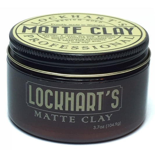 Lockhart's Professional Matte Clay, Medium/Firm Hold, Matte Shine, 3.4 oz