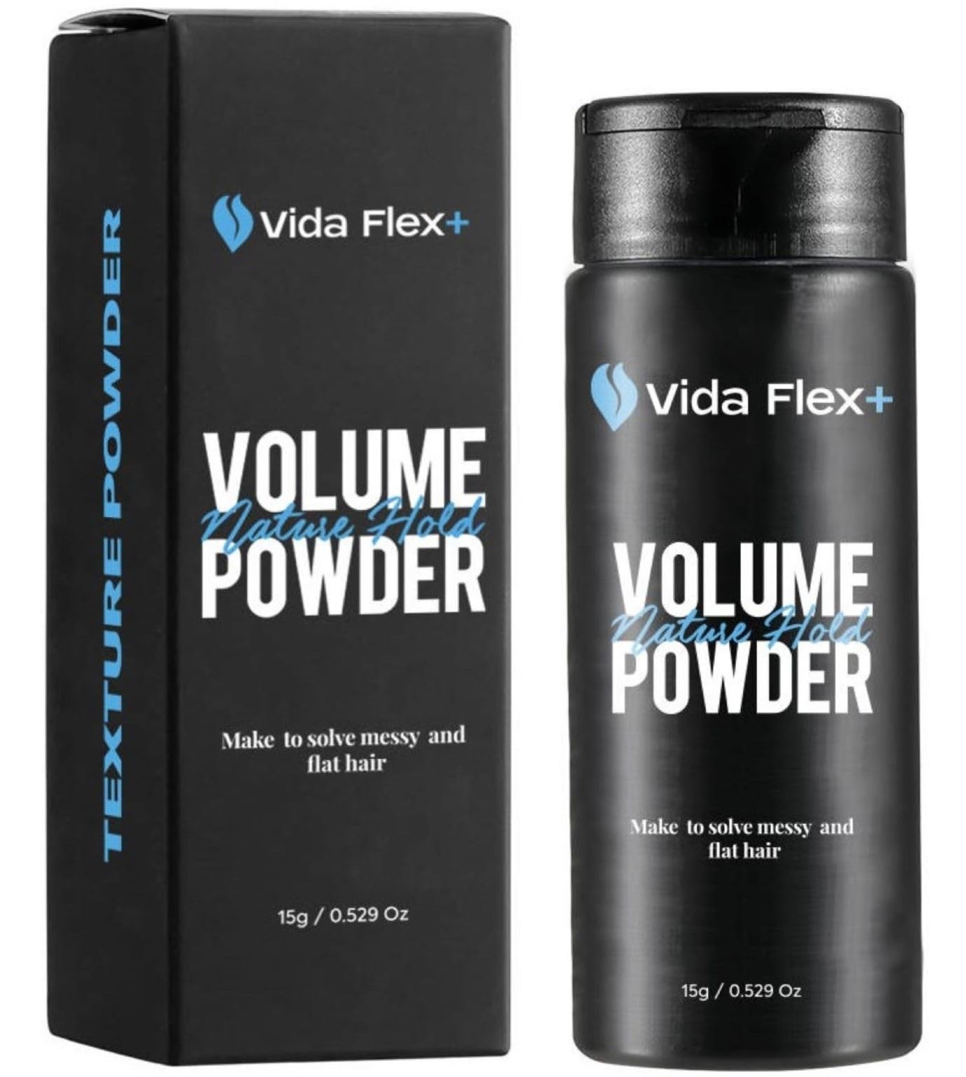 Vida Flex+ Texture Powder -Volumizing, Texturizing & Styling Powder - Mens Hair Powder for Styling - Mattifying, Effortless Application without Oil or Grease Buildup - Achieve Natural Matte Look - 15g