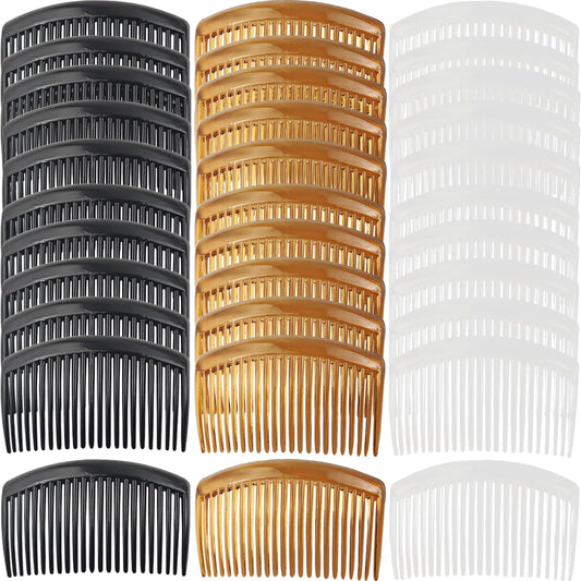 TIHOOD 36PCS Plastic Hair Side Combs French Twist Comb with 23 Teeth Fine Hair Clips Decorative Hair Combs for Women