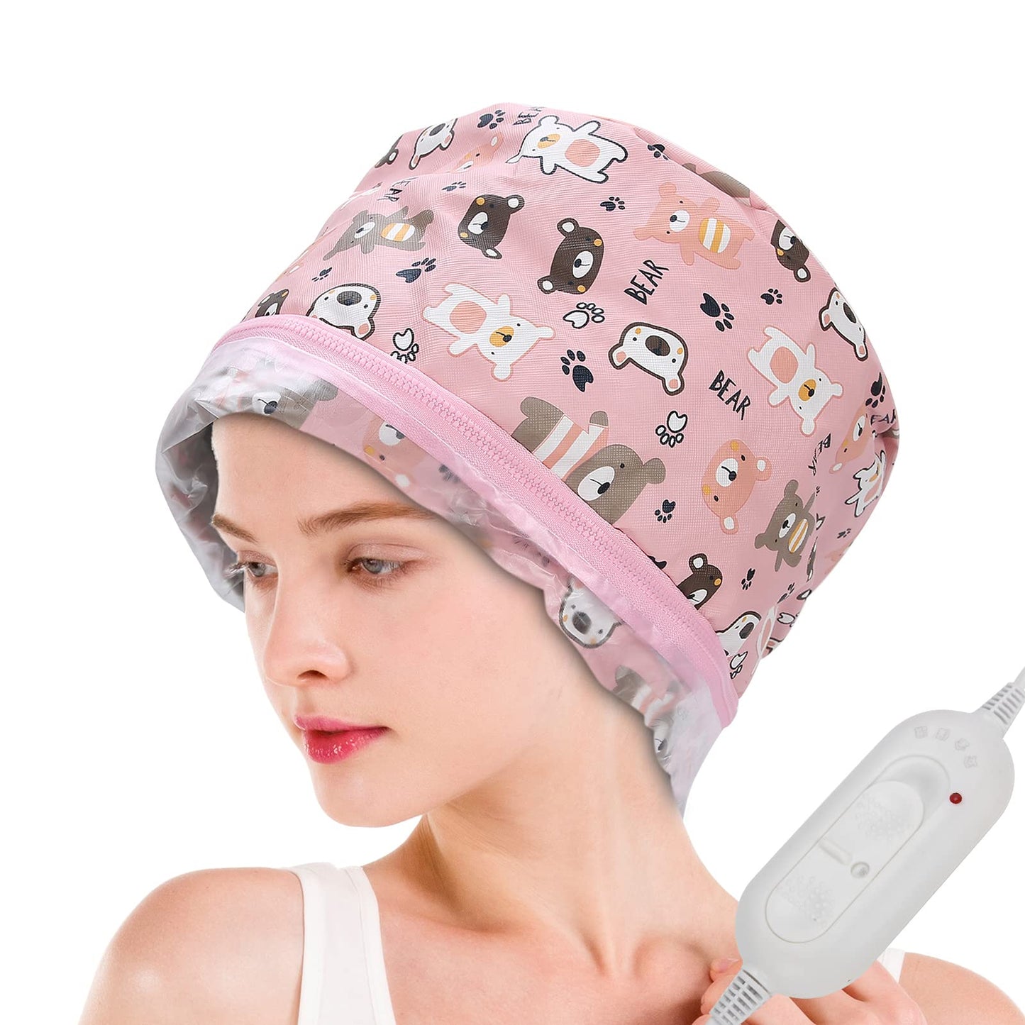 Hair Heating Cap Electric Hair Dry Hood, Adjustable Oil Treatment Steamer Hat Detachable Hair Care Tool, Steamer Heat Cap for Deep Conditioning Hair Care Cap for Deep Conditioner
