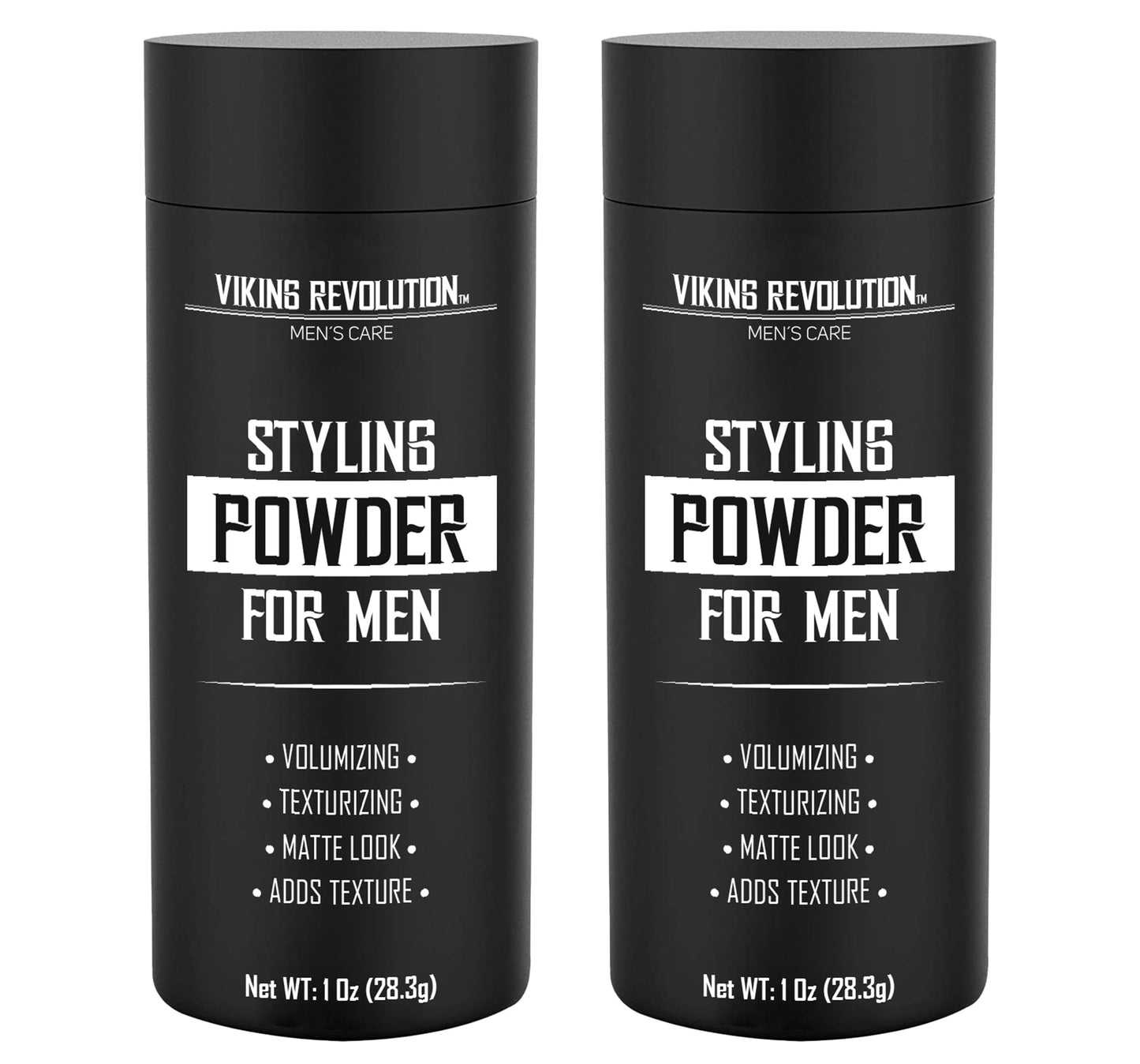 Viking Revolution Styling Powder for Men 2-Pack - Adds Volume, Thickens Hair, Matte Finish - Two 1 oz Bottles