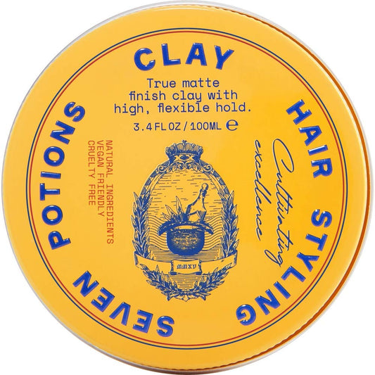 Hair Clay For Men and Women 3.4 fl oz - High Hold Matte Pomade - Effortless Hair Styling Product That Leaves No Residue - Water Based - Natural, Vegan, Cruelty Free