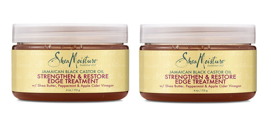 Shea Moisture Jamaican Black Castor Oil Strengthen & Restore Edge Treatment, 4 Oz, Pack of 2