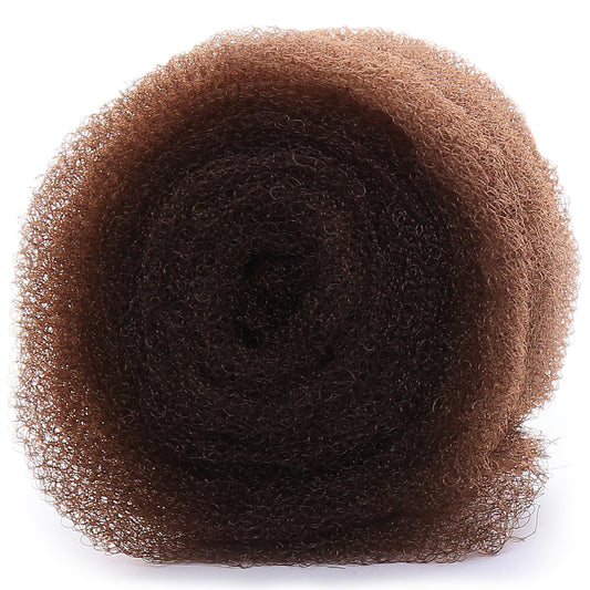 TSB Secret Filler, Brown, 1 Pack - Patent Pending Hair Filler - Ultimate Hair Bun Maker, Volume Hair Bumps Tool - Perfect for Brides, Performers - Non-Irritating, All-Day Hold