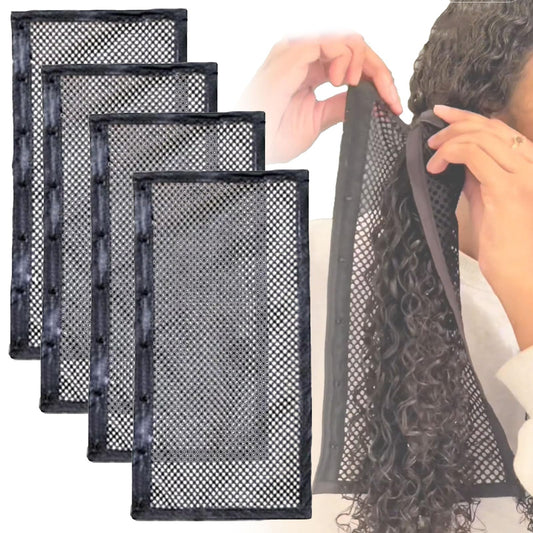 Length-N-Lock Hair Stretcher Mesh Curly Hair Net, Length N Lock Hair Stretcher To Prevent Shrinkage For Hair Types 3b-4c (13in 4pcs)