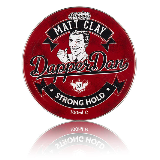 Strong Hold Matte Clay By Dapper Dan | Mens Hair Products Matte Finish | Smoked Saffron & Leather Fragranced Hair Clay For Men | Matte Finish Hair Pomade For Men | 100ml