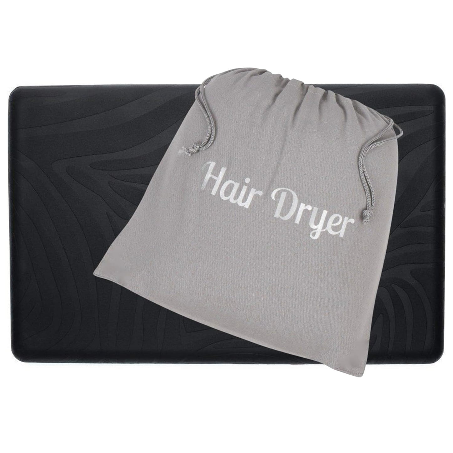 Heat Resistant Station Mat for Hair Straightener, Flat Iron, and Hot Styling Tools + Hair Dryer Bag for Travel and Safe Storage of Any Hair Dryer, Curling Iron or Straightener