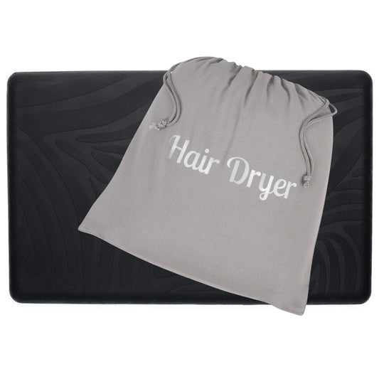 Heat Resistant Station Mat for Hair Straightener, Flat Iron, and Hot Styling Tools + Hair Dryer Bag for Travel and Safe Storage of Any Hair Dryer, Curling Iron or Straightener