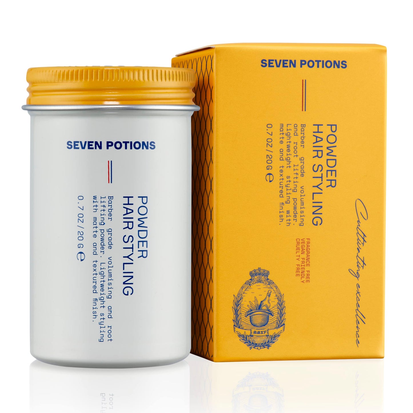 SEVEN POTIONS Hair Styling Powder For Men 0.7oz: Root Lifting Dust, Volume & Texture – Flexible Hold, Natural Look for All Hair Types – Vegan, Cruelty Free