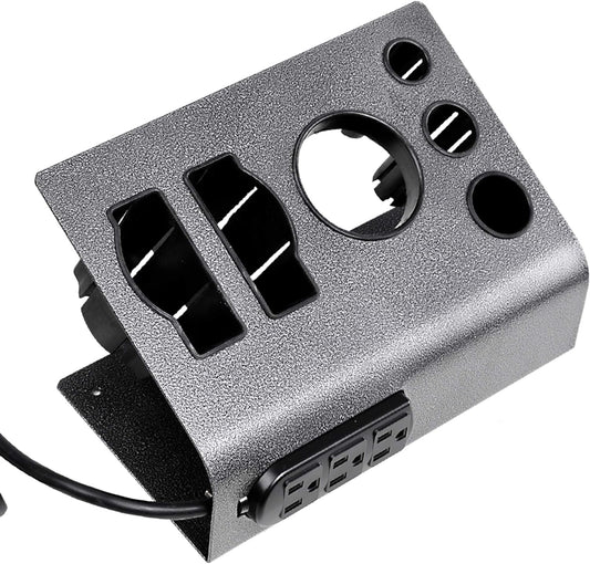 BYOOTIQUE Tabletop Hair Iron & Blow Dryer Holder Salon Appliance Stand with 3 Outlets for Stylist Hot Tool Straightener 25 x 19 x 12 cm