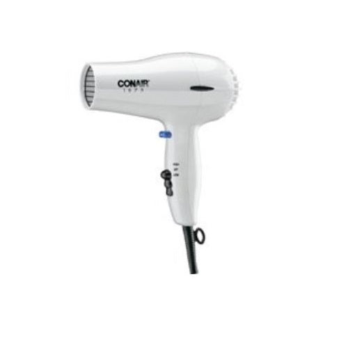 Conair 247 Mid-Size Plastic Styler Hair Dryer, 1875W, White