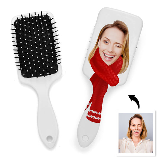 Custom Photo Face Air Cushion Comb Winter scarf shape hairdressing gift