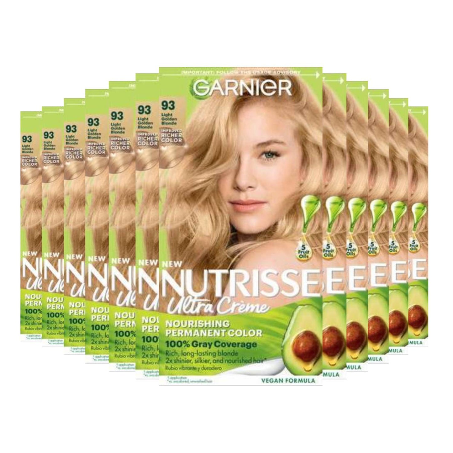 Garnier Nutrisse Nourishing Color Creme -  Light Golden Blonde (93) - 12 Pack