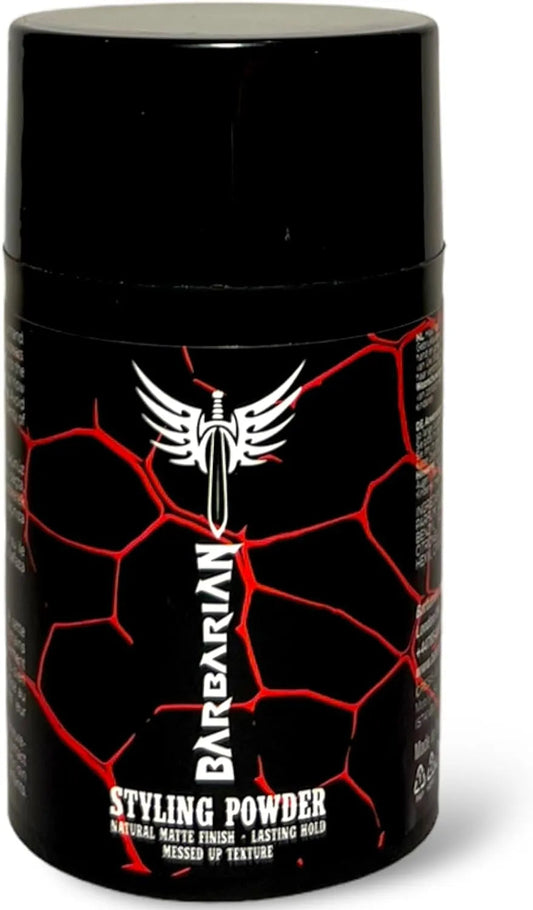 Get Your Desired Hair Look with Barbarian Black Hair Styling Powder | Lasting Hold and Textured Natural Matte Finish | Hair Styling Powder