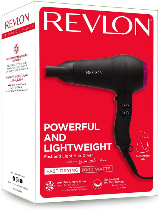 Revlon Fast and Light Hair Dryer RVDR5823 - Powerful 2000W for quick drying results
