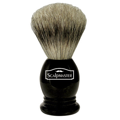 Scalpmaster 100% Badger Shaving Brush, Black