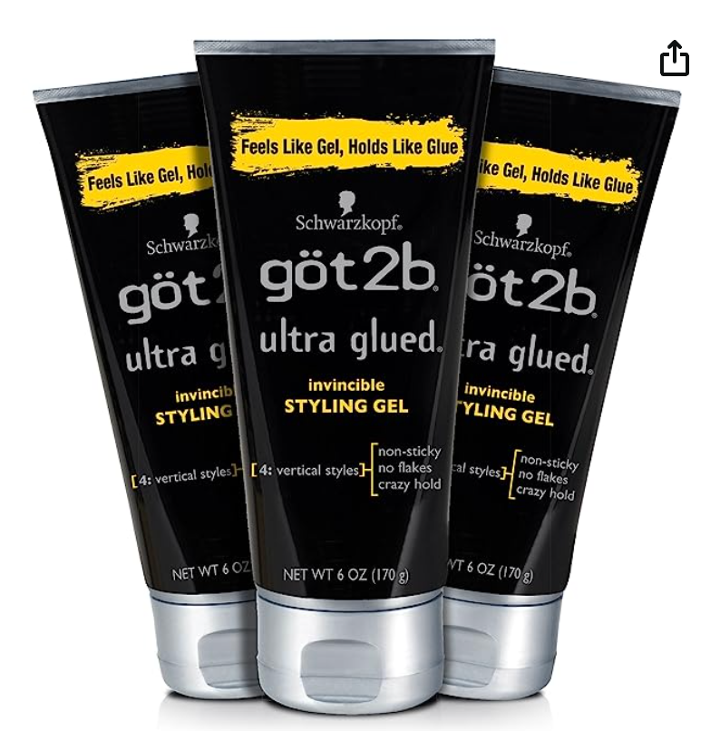 Got2b Ultra Glued Invincible Styling Hair Gel, 6 oz (Count of 3)