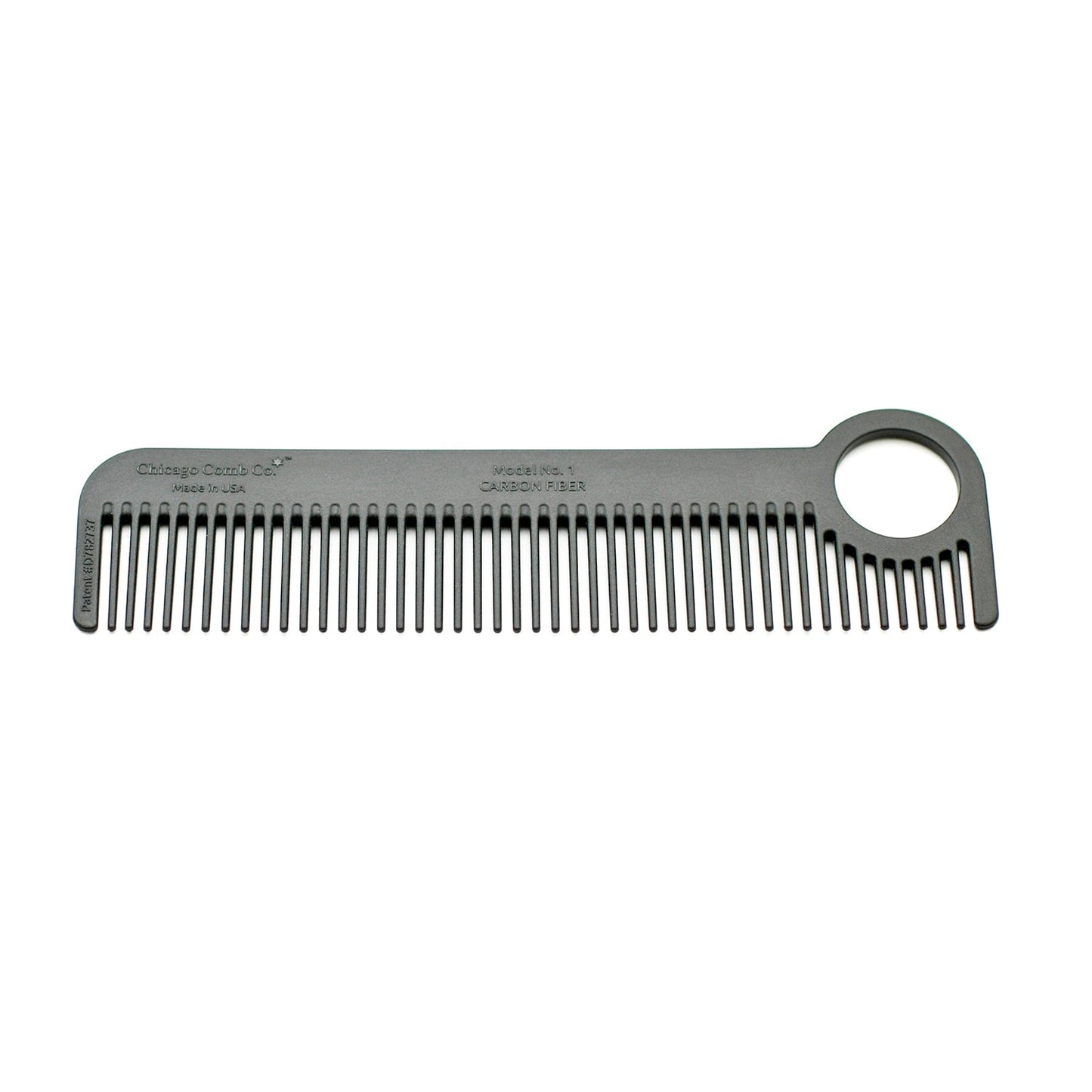 Chicago Comb Co. Model No. 1 Carbon Fiber Comb