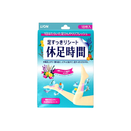 LION Kyusoku Jikan Cooling Sheet for Legs - 1 Box 18 Sheets